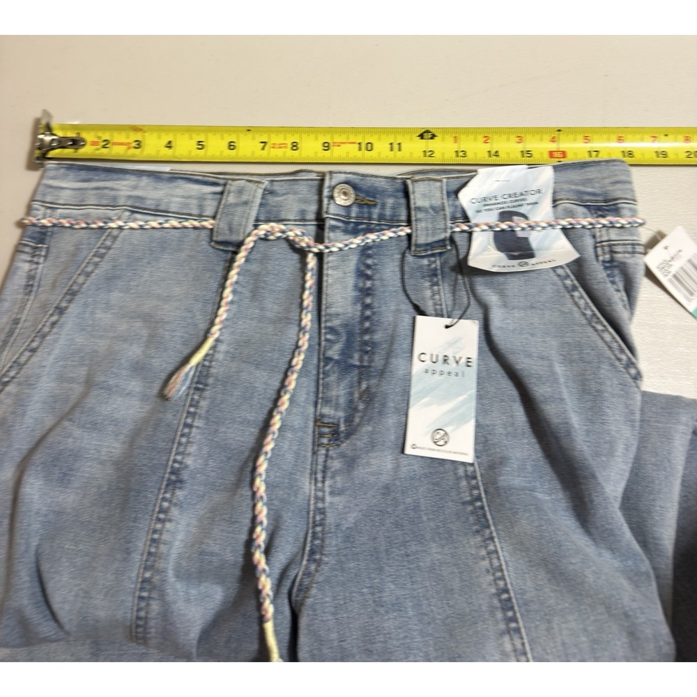 NWT CURVE brand high rise Wide leg jeans cropped - 16/33 - Picture 3 of 9